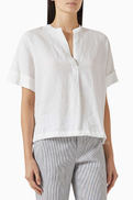 Vince Dolman-sleeve Top in Linen