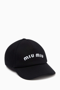 Miu Miu Logo-embroidered Baseball Cap in Cotton