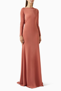 Alex Perry Open-back Gown in Crepe Jersey