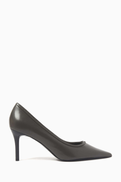 Tory Burch Double T 80 Buckle Pumps in Leather