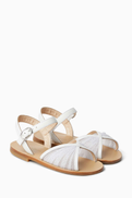 Andrea Wazen Katy Sandals in Glitter Mesh