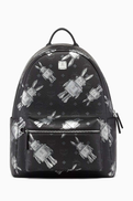 MCM Medium Stark Backpack in Visetos Monogram Canvas