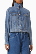 Alexander Wang Logo Track Jacket in Denim