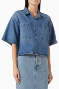 Alexander Wang Crop Shirt in Denim