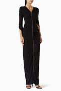 Alexander Wang Draped Zip Dress in Jersey
