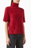 Soft Goat Brushed Turtleneck Sweater in Cashmere