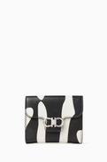 Ferragamo Gancini Bi-fold Wallet in Grained Leather