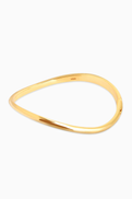Astrid & Miyu Wave Bangle in 18kt Gold-plated Sterling Silver
