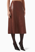 Arma Vanyenne Midi Skirt in Leather