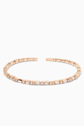Suzanne Kalan Thin Mix Diamond Bangle in 18kt Rose Gold