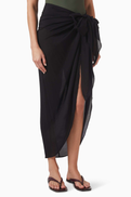 BONDI BORN Cremona Tie-front Sarong in Rayon Voile