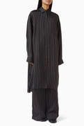 Dries Van Noten Dayley Stripe Oversized Shirt Dress