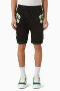 Casablanca Glitch Orchid Crochet Shorts