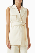 JOSEPH Diafa Belted Jacket in Cotton Blend