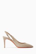 Santoni Audrey Slingback Pumps in Suede