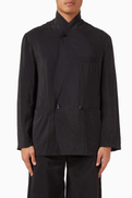Lemaire Soft Double-breasted Jacket in Dry-silk