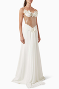 David Koma 3D Floral Corset Gown
