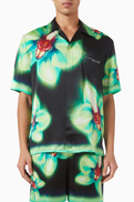 Casablanca Glitch Orchid Cuban Shirt