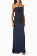 Alex Perry Strapless Draped Gown in Jersey