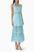 Simkhai Blayne Open Stitch Knit Midi Dress