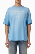 Acne Studios Sprayed Logo T-shirt in Cotton & Hemp
