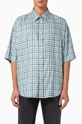 Acne Studios Checked Flannel Shirt in Viscose