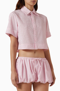 Simkhai Reeves Crop Camp Shirt