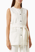 JOSEPH Balan Belted Top in Denim