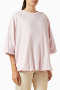 Acne Studios Gathered Logo T-shirt in Cotton Blend